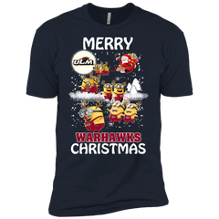 Louisiana Monroe Warhalks Ugly Christmas Sweaters Minions Santa Claus Men's Sleeve Shirt - The White Eagles