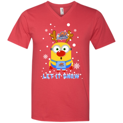 Minion Bucknell Bison Ugly Christmas Sweaters Let It Snow Men's V-Neck T-Shirt - The White Eagles