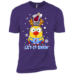 Minion Miami Heat Ugly Christmas Sweaters Let It Snow Men's Sleeve Shirt - The White Eagles