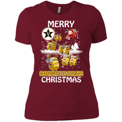 Vanderbilt Commodores Ugly Christmas Sweaters Minions Santa Claus Merry Christmas Ladies' Shirt - The White Eagles