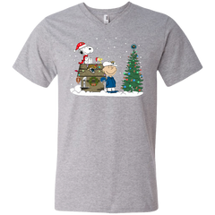 Jacksonville Jaguars Snoopy The Peanuts Ugly Christmas Sweater  Super Bowl Men's V-Neck T-Shirt - The White Eagles