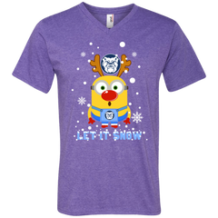 Minion Butler Bulldogs Ugly Christmas Sweaters Let It Snow Men's V-Neck T-Shirt - The White Eagles