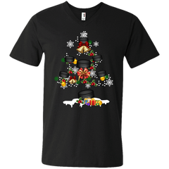 Christmas Is Coming Hockey Santa Claus Ugly Christmas Sweater Men's V-Neck T-Shirt - The White Eagles