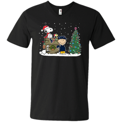 Houston Texans Snoopy The Peanuts Ugly Christmas Sweater  Super Bowl Men's V-Neck T-Shirt - The White Eagles