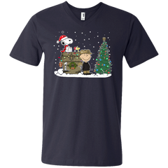 New Orleans Saints Snoopy The Peanuts Ugly Christmas Sweater  Super Bowl Men's V-Neck T-Shirt - The White Eagles