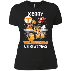 Tennessee Volunteers Ugly Christmas Sweaters Minions Santa Claus Merry Christmas Ladies' Shirt - The White Eagles
