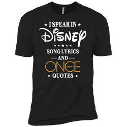 I Speak In Disney Song Lyrics And Once Upon A Time Quotes Shirt Men's Sleeve Shirt - The White Eagles