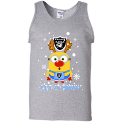 Minion Oakland Raiders Ugly Christmas Sweaters Let It Snow Tank Top - The White Eagles