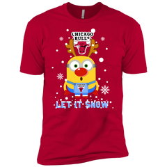 Minion Chicago Bulls Ugly Christmas Sweaters Let It Snow Men's Sleeve Shirt - The White Eagles