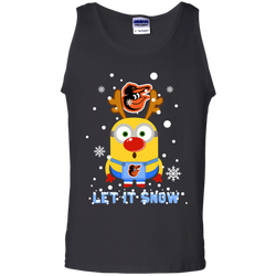 Minion Baltimore Orioles  Ugly Christmas Sweaters Let It Snow Tank Top - The White Eagles