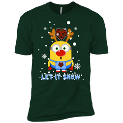 Minion Brown Bears Ugly Christmas Sweaters Let It Snow Men's Sleeve Shirt - The White Eagles