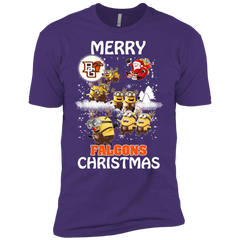 Bowling Green Falcons Ugly Christmas Sweaters Minions Santa Claus Merry Christmas Men's Sleeve Shirt - The White Eagles