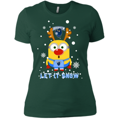 Minion Monmouth Hawks Ugly Christmas Sweaters Let It Snow Ladies' Shirt - The White Eagles
