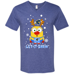 Minion Etsu Buccaneers Ugly Christmas Sweaters Let It Snow Men's V-Neck T-Shirt - The White Eagles