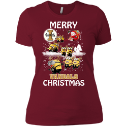 Idaho Vandals Ugly Christmas Sweaters Minions Santa Claus Merry Christmas Ladies' Shirt - The White Eagles