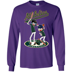 Oakland Athletics Baseball Rick And Morty LS Cotton T-Shirt - The White Eagles