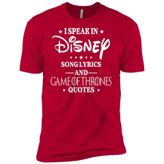 I Speak In Disney Song Lyrics And Game Of Thrones Quotes Shirt Men's Sleeve Shirt - The White Eagles