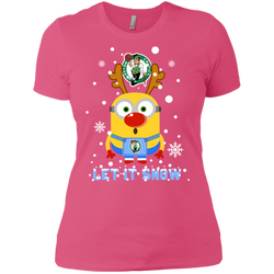 Minion Boston Celtics Ugly Christmas Sweaters Let It Snow Ladies' Shirt - The White Eagles