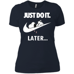 Just Do It The Peanuts Movie Snoopy Nike Logo Ladies' Shirt - The White Eagles