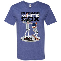 Chicago White Sox Baseball Rick And Morty Men's V-Neck T-Shirt - The White Eagles