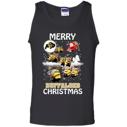 Colorado Buffaloes Ugly Christmas Sweaters Minions Santa Claus Merry Christmas Tank Top - The White Eagles