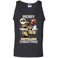 Colorado Buffaloes Ugly Christmas Sweaters Minions Santa Claus Merry Christmas Tank Top - The White Eagles