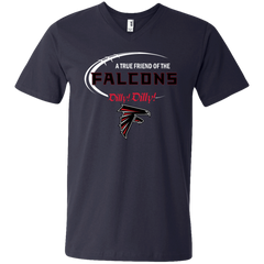 Dilly Dilly Atlanta Falcons A True Friend Of The Falcons Men's V-Neck T-Shirt - The White Eagles