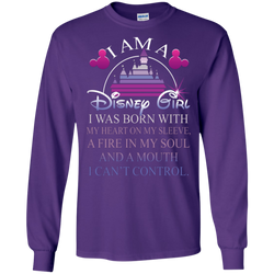 I Am A Disney Girl I Can't Control T-shirts LS Cotton T-Shirt - The White Eagles
