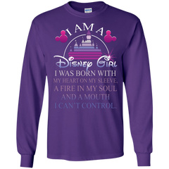 I Am A Disney Girl I Can't Control T-shirts LS Cotton T-Shirt - The White Eagles