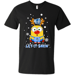 Minion Central Connecticut State Blue Devils Ugly Christmas Sweaters Let It Snow Men's V-Neck T-Shirt - The White Eagles