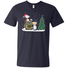 Los Angeles Rams Snoopy The Peanuts Ugly Christmas Sweater  Super Bowl Men's V-Neck T-Shirt - The White Eagles