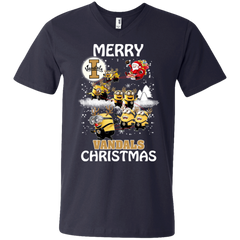 Idaho Vandals Ugly Christmas Sweaters Minions Santa Claus Merry Christmas Men's V-Neck T-Shirt - The White Eagles