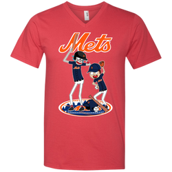 New York Mets Baseball Rick And Morty Men's V-Neck T-Shirt - The White Eagles