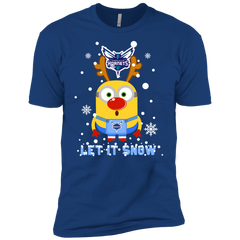 Minion Charlotte Hornets Ugly Christmas Sweaters Let It Snow Men's Sleeve Shirt - The White Eagles