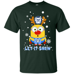 Minion Butler Bulldogs Ugly Christmas Sweaters Let It Snow Cotton T-Shirt - The White Eagles