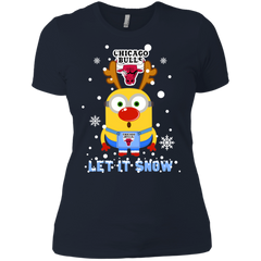 Minion Chicago Bulls Ugly Christmas Sweaters Let It Snow Ladies' Shirt - The White Eagles