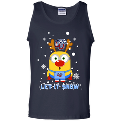 Minion Liberty Flames Ugly Christmas Sweaters Let It Snow Tank Top - The White Eagles