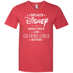 I Speak In Disney Song Lyrics And Gilmore Girls Quotes Shirt Men's V-Neck T-Shirt - The White Eagles