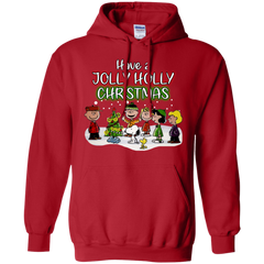 Have A Jolly Holly Christmas The Peanuts Movie Snoopy Charlie Brown Woodstock Hoodie - The White Eagles