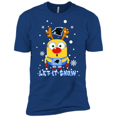 Minion Carolina Panthers Ugly Christmas Sweaters Let It Snow Men's Sleeve Shirt - The White Eagles