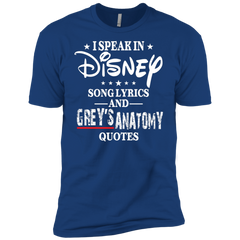 I Speak In Disney Song Lyrics And Grey's Anatomy Quotes Shirt Men's Sleeve Shirt - The White Eagles