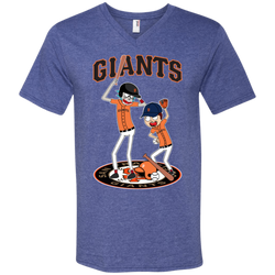 San Francisco Giants Baseball Rick And Morty Men's V-Neck T-Shirt - The White Eagles