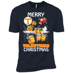 Tennessee Volunteers Ugly Christmas Sweaters Minions Santa Claus Merry Christmas Men's Sleeve Shirt - The White Eagles