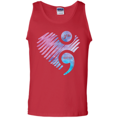 You Matter Don't Let Your Story End Semicolon Shirt Tank Top - The White Eagles