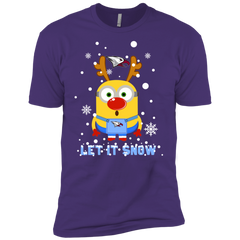 Minion North Carolina Central Eagles Ugly Christmas Sweaters Let It Snow Men's Sleeve Shirt - The White Eagles