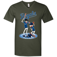Kansas City Royals Baseball Rick And Morty Men's V-Neck T-Shirt - The White Eagles