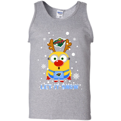 Minion Minnesota Wild Ugly Christmas Sweaters Let It Snow Tank Top - The White Eagles