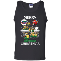 Florida Gators Ugly Christmas Sweaters Minions Santa Claus Merry Christmas Tank Top - The White Eagles