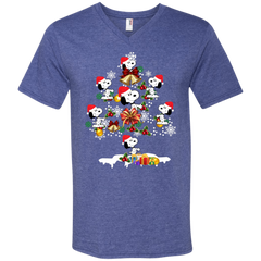 Christmas Is Coming Snoopy The Peanuts Movies Santa Claus Ugly Christmas Sweater Men's V-Neck T-Shirt - The White Eagles