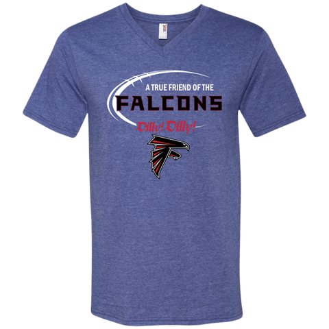 Dilly Dilly Atlanta Falcons A True Friend Of The Falcons Men's V-Neck T-Shirt - The White Eagles